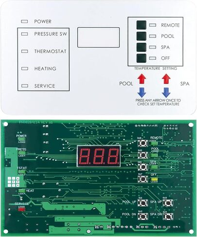 Upgraded 472100 Digital Display Temperature Controller Circuit Board | Fit for Pentair MiniMax NT LN STD TSI 200,250,300,400 Series Pool & Spa Heater, Includes New Keypad for 6800 DDTC Mini MAX NT in Kuwait