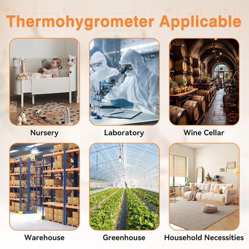 YT606 Temperature Humidity Meter High Precision Digital Hygrometer with Ambient, Relative Humidity, Dew Point, Wet Bulb Thermometer for Indoor Outdoor, Digital Thermometer Min/Max Hold, LCD Backlight in Kuwait