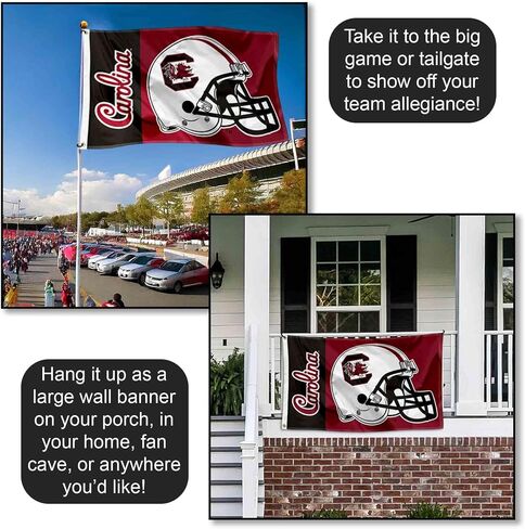 South Carolina Gamecocks Helmet 3x5 Grommet Flag in Kuwait
