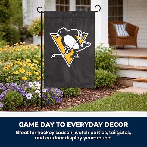 علم الحديقة الفاخر لفريق NHL من Party Animal، نايلون، سياتل كراكن | نايلون مزدوج الخياطة مع شعار الفريق وأكمام مخيطة؛ ديكور منزلي خارجي للفناء أو الشرفة أو الحديقة؛ 12.5 × 18 بوصة in Kuwait