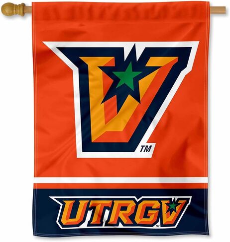 UT Rio Grande Valley Vaqueros Wordmark Logo House Flag Banner in Kuwait