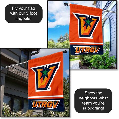 UT Rio Grande Valley Vaqueros Wordmark Logo House Flag Banner in Kuwait