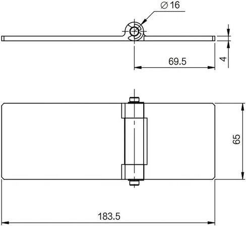 304 Stainless Steel Welding Hinge Industrial Cabinet Truck Door Load Bearing 1Pcs in Kuwait