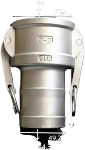 2" Hosetail x Socket Type C Camlock Quick Disconnect Coupling 304 Stianless Cam Groove For Hose Pumps Plumbing Fittings in Kuwait