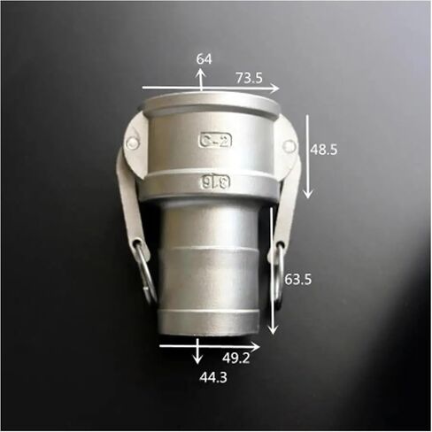 2" Hosetail x Socket Type C Camlock Quick Disconnect Coupling 304 Stianless Cam Groove For Hose Pumps Plumbing Fittings in Kuwait