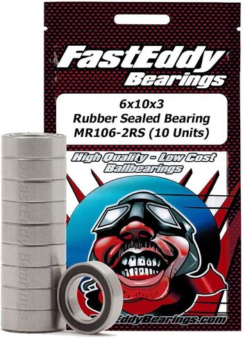 6x10x3 Rubber Sealed Bearing MR106-2RS (10 Units) in Kuwait