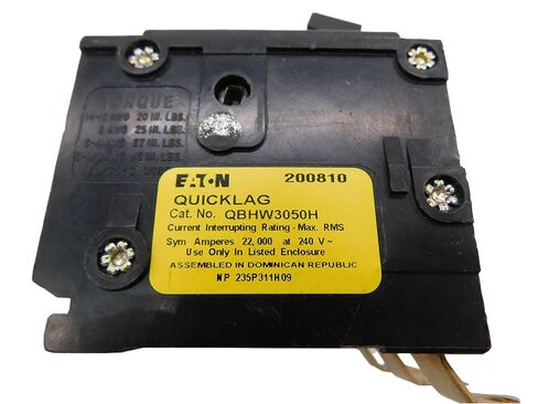 Eaton QBHW3050H Breaker, Bolt On, 50A, 3P, 240VAC, Type QBHW, 22 kAIC, CB in Kuwait