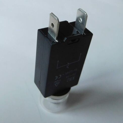 RB2 15A 125/250V 2 دبابيس محرك الحماية الحرارية معدات التبديل قواطع دوائر مصغرة دليل إعادة تعيين مفاتيح الضغط على زر مع الجهد الزائد الزائد وحماية الدائرة القصيرة، 2 حزمة in Kuwait