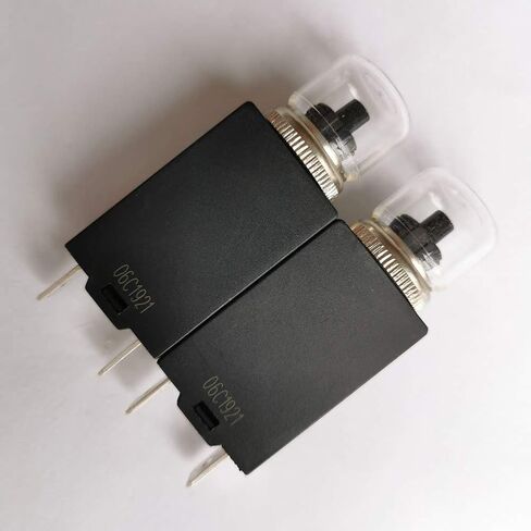 RB2 15A 125/250V 2 دبابيس محرك الحماية الحرارية معدات التبديل قواطع دوائر مصغرة دليل إعادة تعيين مفاتيح الضغط على زر مع الجهد الزائد الزائد وحماية الدائرة القصيرة، 2 حزمة in Kuwait