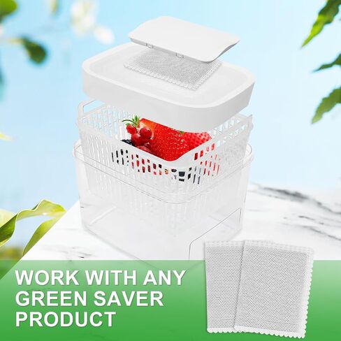 Carbon Filter Refills Fit for OXO Greensaver Produce Keeper | for Crisper Inserts, Filter Refill Bags Compatible with Bluapple Produce Saver Balls, Keep Fresh Packet Refills, 8PCS in Kuwait
