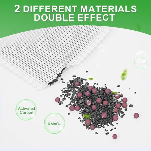 Carbon Filter Refills Fit for OXO Greensaver Produce Keeper | for Crisper Inserts, Filter Refill Bags Compatible with Bluapple Produce Saver Balls, Keep Fresh Packet Refills, 8PCS in Kuwait