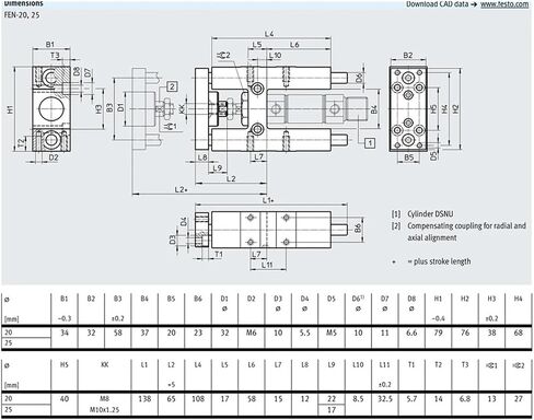 وحدات التوجيه للأسطوانات FENG-32-100 FENG-40-200 FENG-50-300 FENG63-400 FENG80-500 FENG-100-600-GF(500-GF,Feng 40) in Kuwait