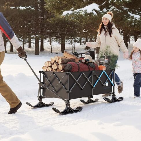 HOMBEBTTA Wagon Sled Board Attachment، طائرة شراعية على طراز التزلج لعربة العربة القابلة للطي in Kuwait