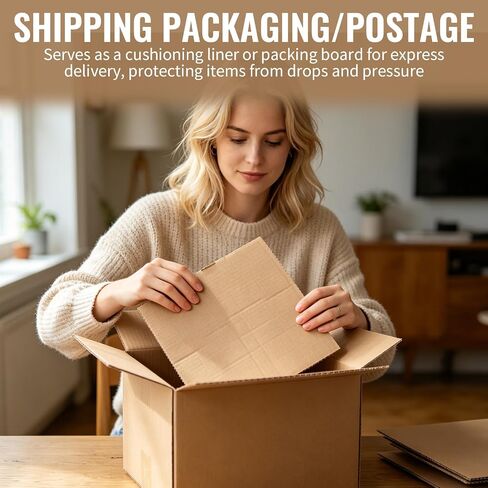 30 Pack Corrugated Cardboard Sheets 18x24 Inch, Large Cardboard Inserts for Shipping Packaging, Flat Cardboard Pads for Mailing, Packing, Art Projects, DIY Crafts in Kuwait