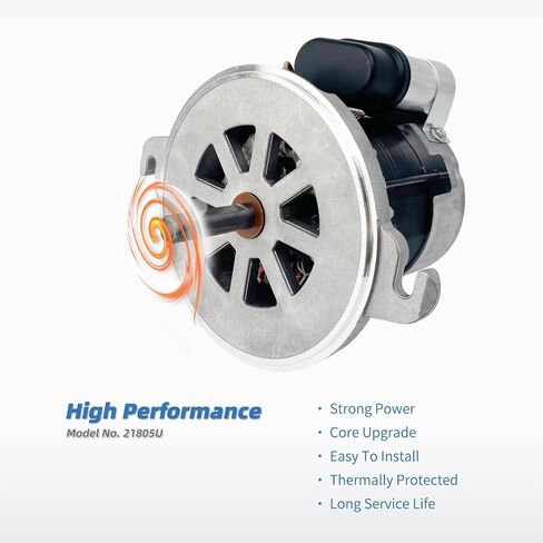 21805U PSC Burner Motor يستبدل Beckett 2456, 2456U, SA55GYKPA-5733, SA55GYKPA5733, A.O.Smith OBK6002, Carlin 98022S, Marathon 0701, Emerson 3248, 17HP, 120V, 3450RPM, Oil محرك الموقد Leungoo in Kuwait
