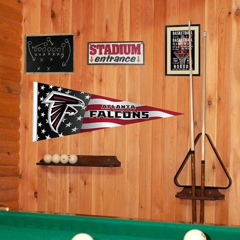 Atlanta Falcons Nation USA Americana Stars and Stripes Pennant Banner Flag in Kuwait