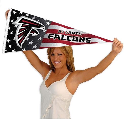Atlanta Falcons Nation USA Americana Stars and Stripes Pennant Banner Flag in Kuwait