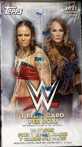 صندوق ناسف محكم الغلق من مصنع TOPPS WWE لعام 2021 مع 11 عبوة مكونة من 7 بطاقات. يحتوي على قطعة أثرية واحدة. in Kuwait