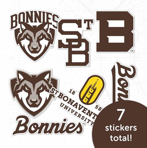 ملصق جامعة صبار الصحراء سانت بونافنتورا Bonnies Bonas ملصق شارات الفينيل زجاجة مياه للكمبيوتر المحمول ورقة قصاصات السيارة T2 (النوع 2-2) in Kuwait