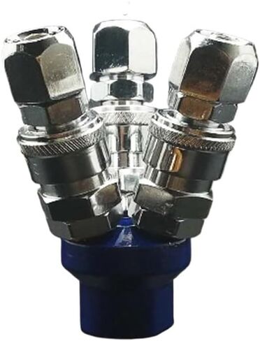 3 Ways 1/4" Female C Type Air Hose Quick Coupler Socket Connector Normal Non-locking & Male Tube 10mm Plumbing Fittings in Kuwait