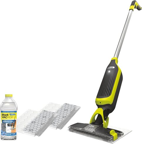 Shark VACMOP Cordless Hard Floor Vacuum Mop Includes 2 Disposable VACMOP Pads and a 12oz VACMOP Solution, Charcoal Gray, VM180 (Renewed) in Kuwait