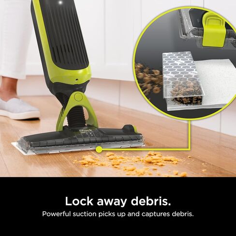 Shark VACMOP Cordless Hard Floor Vacuum Mop Includes 2 Disposable VACMOP Pads and a 12oz VACMOP Solution, Charcoal Gray, VM180 (Renewed) in Kuwait