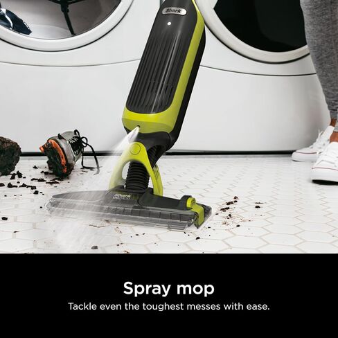 Shark VACMOP Cordless Hard Floor Vacuum Mop Includes 2 Disposable VACMOP Pads and a 12oz VACMOP Solution, Charcoal Gray, VM180 (Renewed) in Kuwait