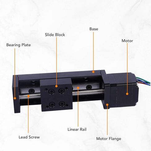 200 مم السكتة الدماغية دقيقة 28 السائر T نوع المسمار T6x4 CNC طاولة منزلقة، مع السكك الحديدية الخطية مرحلة الشريحة اليدوية لمحاور X Y و Z لملحقات الطحن والتخطيط باستخدام الحاسب الآلي DIY in Kuwait