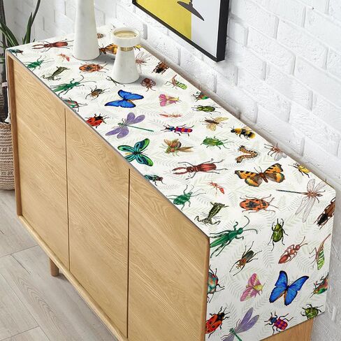 Pudodo Bug Table Runner Nature Insect Theme Birthday Baby Shower Summer Party Decoration Kitchen Dining Room Home Decor in Kuwait