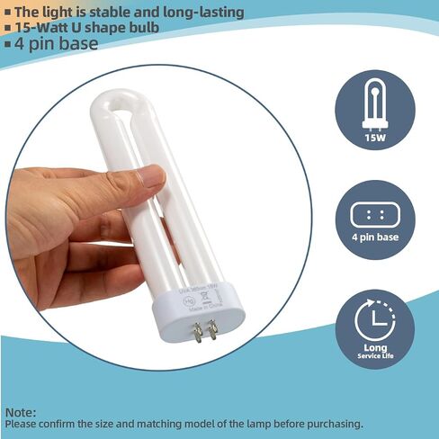 لمبة بديلة 15 وات مع قاعدة 4 دبابيس متوافقة مع العلم الأسود BB-15WHT BZ-15، BZ-20، لـ Flowtron BK-15D، لـ Stinger FP15، لـ TZ15، لـ B1515-4 / Hemiua T6 Pro ومعظم لمبات 15 وات، 3 عبوات in Kuwait
