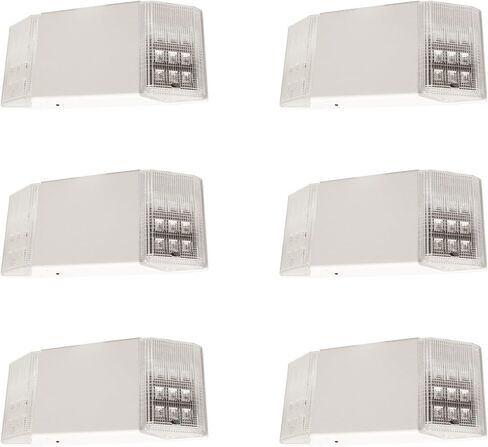 LFI Lights® Fixed Head Emergency Light, UL 924 Listed, White, 120/277VAC Hardwired with Battery Backup, Wall or Ceiling Mount, ELFXWBB in Kuwait