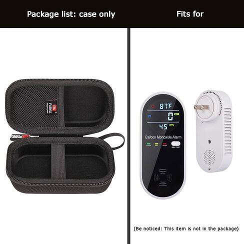 حافظة صلبة FBLFOBELI لجهاز KOABBIT/Hembisen/KH Alert/WESHLGD/Generic/NICGOL للكشف عن أول أكسيد الكربون مع مستشعر درجة الحرارة والرطوبة، إنذار مراقبة مستوى ثاني أكسيد الكربون (الجراب فقط) in Kuwait