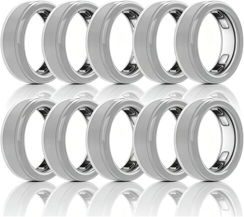 (10 Pack) for OURA Ring 5 Silicone Ring Protector,BOVUGAC Ultra-Thin for Ring5 Smart Ring Sleeve(Size:6~9)-Clear in Kuwait