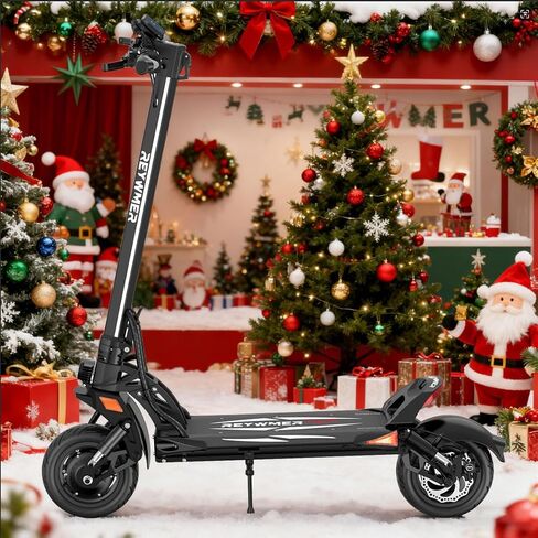 REYWMER KULLTER Electric Scooter, 60V 23.4AH Dual Motors 1300W (Peak 4000W), 50MPH Top Speed, 10-Inch Off-Road Tires, 360° Lights, Front & Rear Dual Suspension, Quick Fold, High Weight Capacity in Saudi Arabia