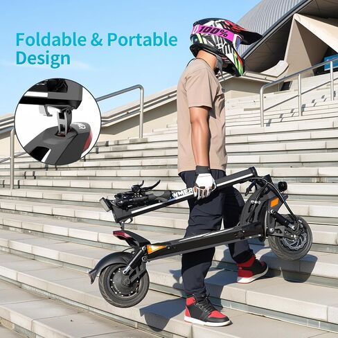 REYWMER KULLTER Electric Scooter, 60V 23.4AH Dual Motors 1300W (Peak 4000W), 50MPH Top Speed, 10-Inch Off-Road Tires, 360° Lights, Front & Rear Dual Suspension, Quick Fold, High Weight Capacity in Saudi Arabia