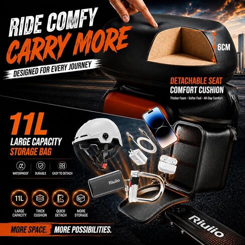 Electric Scooter with Seat for Adults, 350W Motor, 19 MPH Top Speed, 15 Miles Range, Folding Commuter E Scooter with Storage, 8.5 inch Solid Tires, Dual Brake, App Control, UL2272 Certified in Kuwait