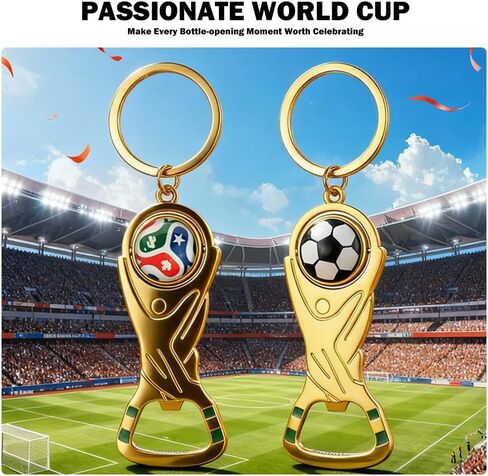 سلسلة مفاتيح كأس العالم لكرة القدم 2026، سلسلة مفاتيح مبتكرة لفتحة الزجاجات، سلسلة مفاتيح لكرة القدم مع فتاحة، هدايا لعشاق كرة القدم (ب) in Kuwait