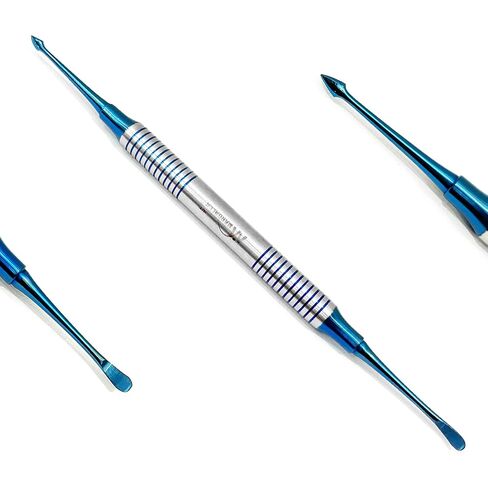 10-Pcs Dental Oral Surgical Buser Periosteal Elevator – Titanium Blue Coated Stainless Steel Soft Tissue Elevation Instrument in Kuwait