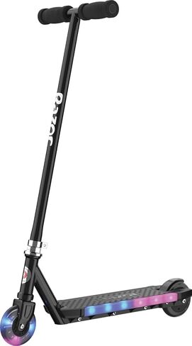 Razor Kick 2 Glow Steel Kick Scooter with Motion-Activated Light-Up LEDs for Children 5 and Up, Maximum Rider Weight of 143 Pounds, Black in Kuwait