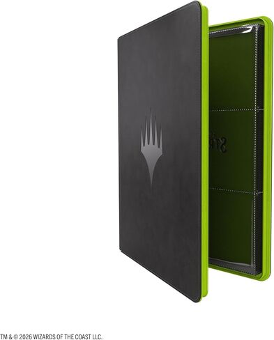 Gamegenic Magic: The Gathering Secrets of Strixhaven Prime Zip-UP Album 18 جيبًا باللون الأسود/الأخضر - يحمل 360 بطاقة بأكمام مزدوجة، وتخزين بطاقات التداول بسحاب in Kuwait