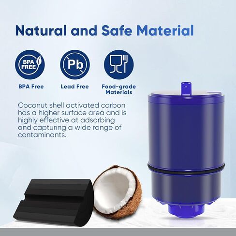 استبدال فلتر صنبور تقليل المعادن الثقيلة من PUREPLUS، متوافق مع PUR® Plus RF9999®، يزيل الرصاص والزئبق والكلور، يناسب FM-2500V، FM-3700، PFM350V، حوامل صنبور متقدمة، 6 عبوات in Kuwait