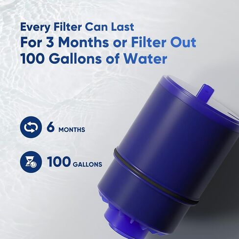 استبدال فلتر صنبور تقليل المعادن الثقيلة من PUREPLUS، متوافق مع PUR® Plus RF9999®، يزيل الرصاص والزئبق والكلور، يناسب FM-2500V، FM-3700، PFM350V، حوامل صنبور متقدمة، 6 عبوات in Kuwait