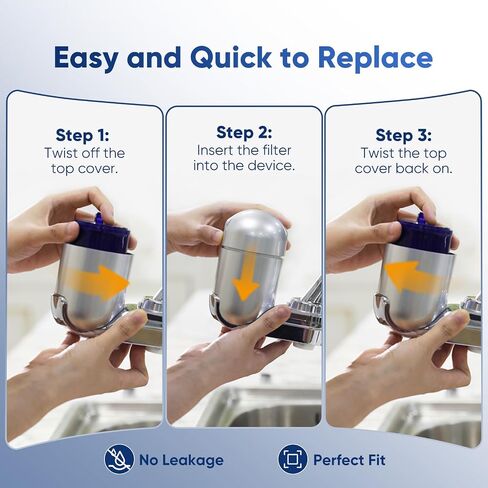استبدال فلتر صنبور تقليل المعادن الثقيلة من PUREPLUS، متوافق مع PUR® Plus RF9999®، يزيل الرصاص والزئبق والكلور، يناسب FM-2500V، FM-3700، PFM350V، حوامل صنبور متقدمة، 6 عبوات in Kuwait