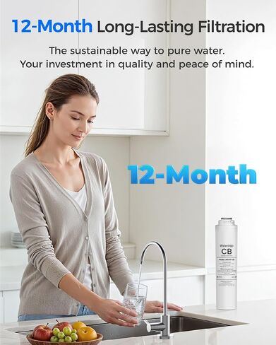 فلتر Waterdrop RT-CB، بديل لنظام التناضح العكسي Waterdrop T3-C وT4-A، عبوة من فلتر CB واحد، عمر 12 شهرًا in Kuwait