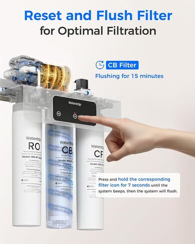 فلتر Waterdrop RT-CB، بديل لنظام التناضح العكسي Waterdrop T3-C وT4-A، عبوة من فلتر CB واحد، عمر 12 شهرًا in Kuwait