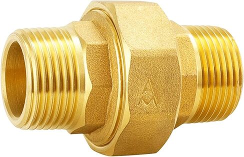 H59 النحاس 1/2 "3/4" 1 "2" BSPP ذكر إلى ذكر تركيب الأنابيب سماكة الاتحاد المشترك المياه الغاز مقرنة موصل (1-1/4 ") in Kuwait