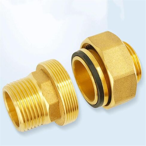 H59 النحاس 1/2 "3/4" 1 "2" BSPP ذكر إلى ذكر تركيب الأنابيب سماكة الاتحاد المشترك المياه الغاز مقرنة موصل (1-1/4 ") in Kuwait