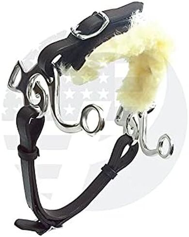 Hackamore Bitless Horse Bit جلد بني غربي إنجليزي مع فراء أصلي in Kuwait