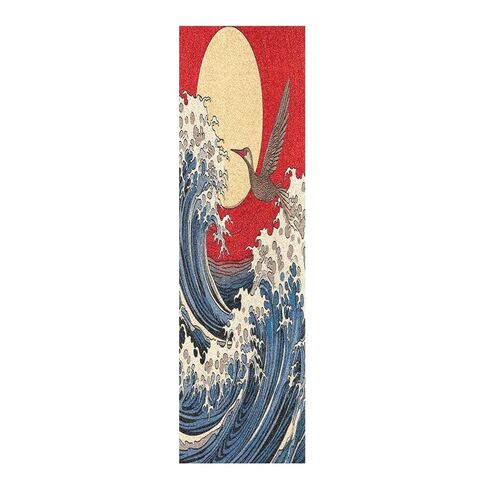 Japanese Sea Wave Skateboard Grip Tape Non-Slip Longboard Griptape Skate Board Tapes Sheet for Decor 44" x 10" in Kuwait