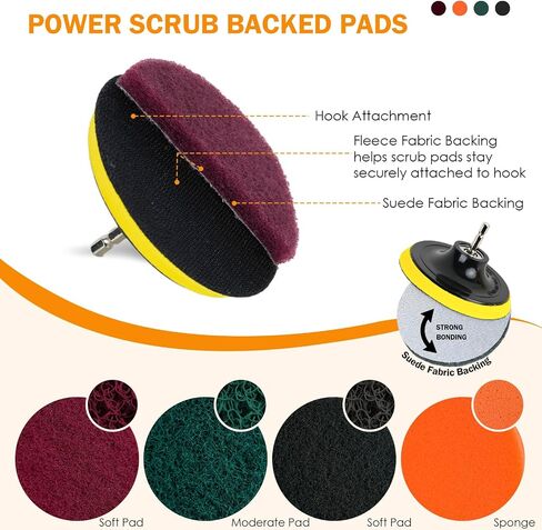 Drill Brush Attachments Set, Power Cleaning Scrub Brushes for Bathroom Bathtub, Grout, Tile, Sinks, Corners, Car Wheel in Kuwait
